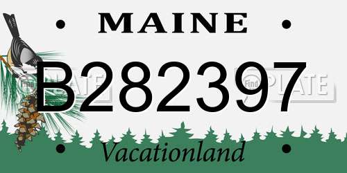B282397 Maine License Plate