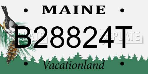 B28824T Maine License Plate