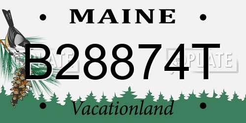 B28874T Maine License Plate