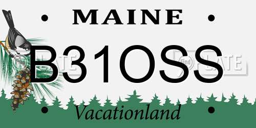 B31OSS Maine License Plate