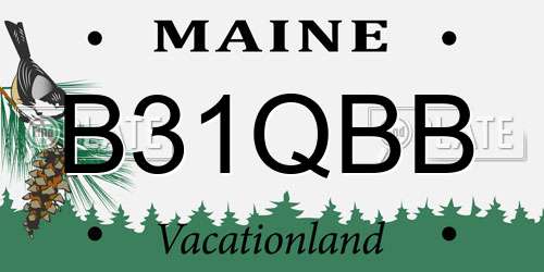 B31QBB Maine License Plate