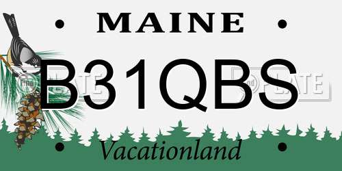 B31QBS Maine License Plate
