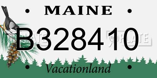 B328410 Maine License Plate