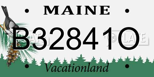B32841O Maine License Plate