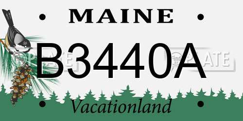 B3440A Maine License Plate