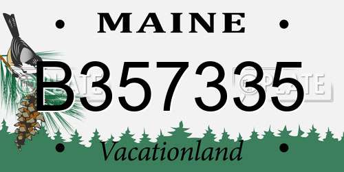 B357335 Maine License Plate