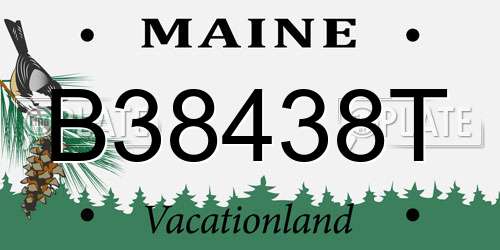 B38438T Maine License Plate
