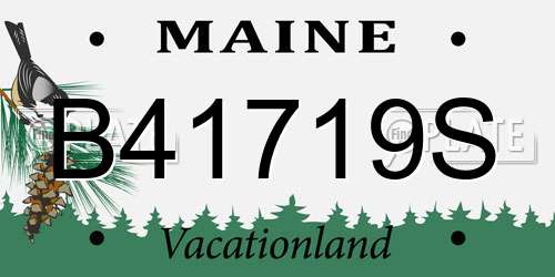B41719S Maine License Plate