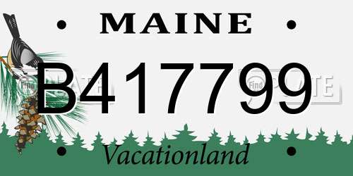 B417799 Maine License Plate