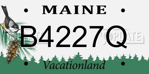 B4227Q Maine License Plate