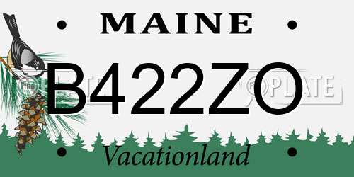 B422ZO Maine License Plate