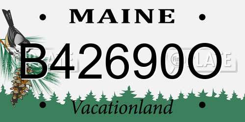 B42690O Maine License Plate