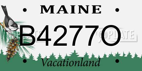 B4277O Maine License Plate