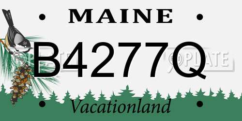 B4277Q Maine License Plate