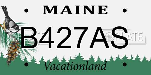 B427AS Maine License Plate