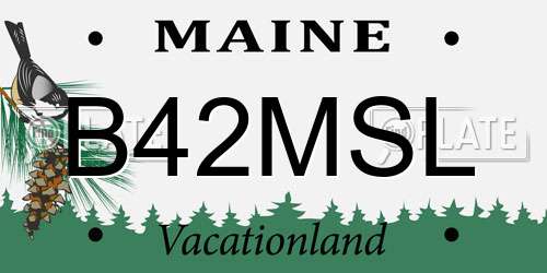 B42MSL Maine License Plate
