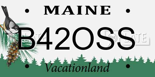 B42OSS Maine License Plate
