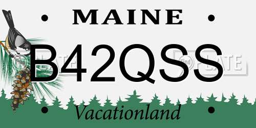 B42QSS Maine License Plate