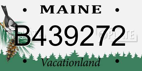 B439272 Maine License Plate
