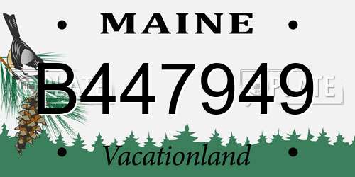 B447949 Maine License Plate