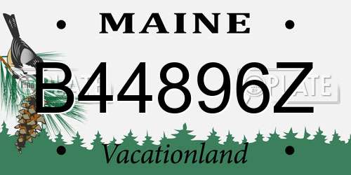 B44896Z Maine License Plate