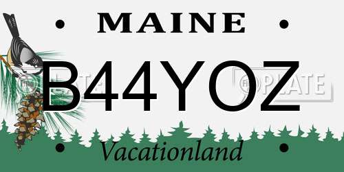 B44YOZ Maine License Plate