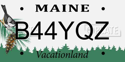 B44YQZ Maine License Plate