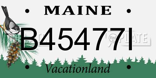 B45477I Maine License Plate