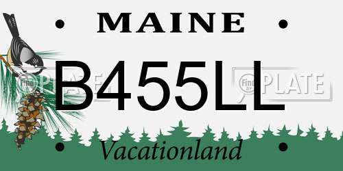 B455LL Maine License Plate