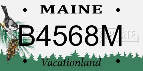 B4568M Maine License Plate