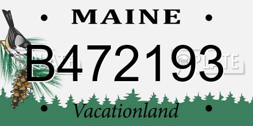B472193 Maine License Plate