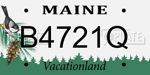 B4721Q Maine License Plate