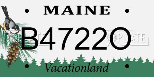 B4722O Maine License Plate