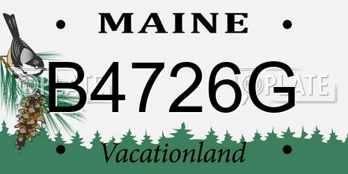 B4726G Maine License Plate