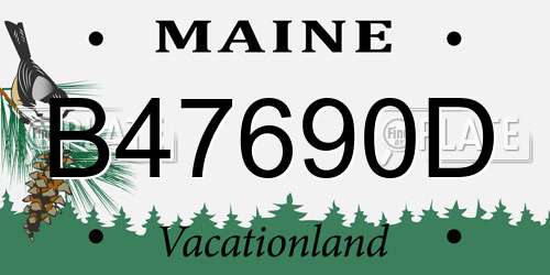 B47690D Maine License Plate