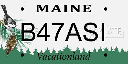 B47ASI Maine License Plate