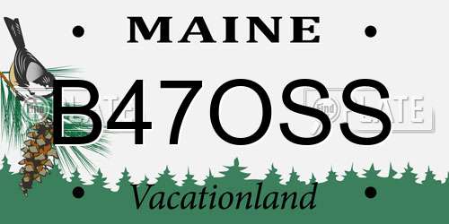 B47OSS Maine License Plate