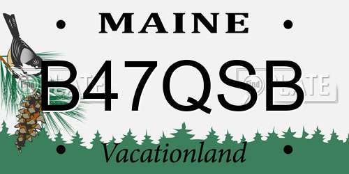 B47QSB Maine License Plate