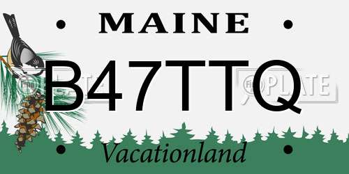 B47TTQ Maine License Plate