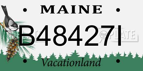 B48427I Maine License Plate