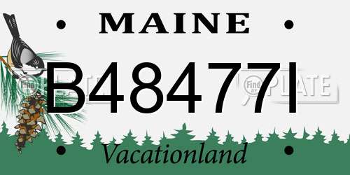 B48477I Maine License Plate