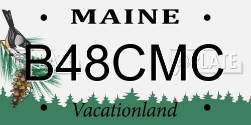 B48CMC Maine License Plate