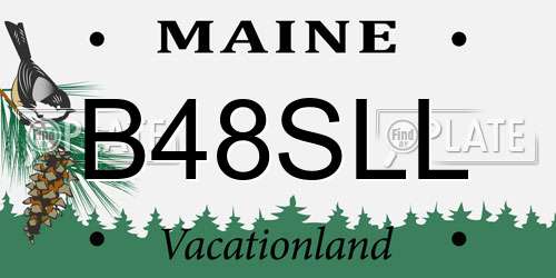 B48SLL Maine License Plate