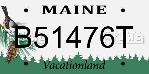 B51476T Maine License Plate