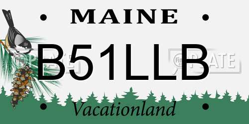 B51LLB Maine License Plate