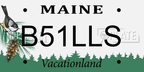 B51LLS Maine License Plate