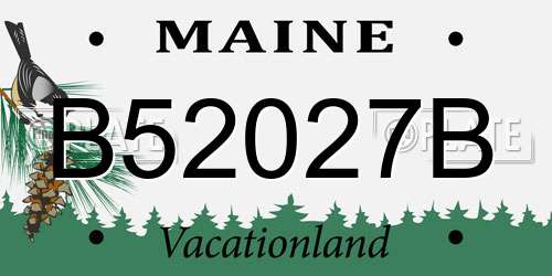 B52027B Maine License Plate