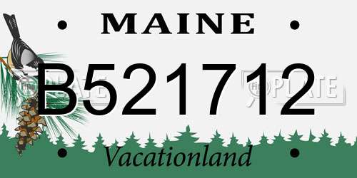 B521712 Maine License Plate