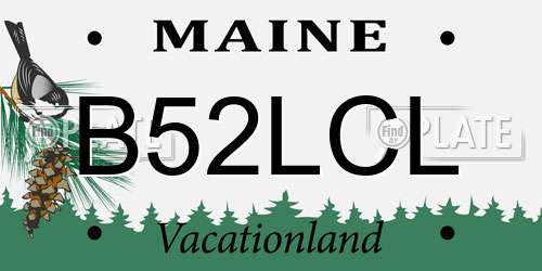 B52LCL Maine License Plate