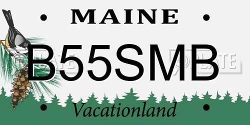 B55SMB Maine License Plate